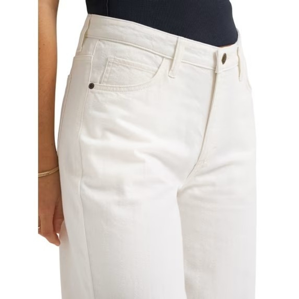 LEE HERITAGE Loose Fit Straight Leg Jeans Sz 12 White Stripe Denim Mid Rise NWT - Picture 2 of 15